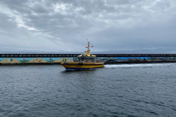 Pilot boat on water in Victoria BC