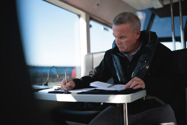 Man reviewing documents